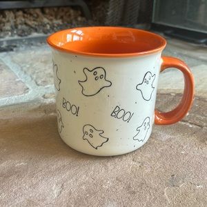 Meritage Ivory Ceramic Orange w/ Speckles, Boo mug